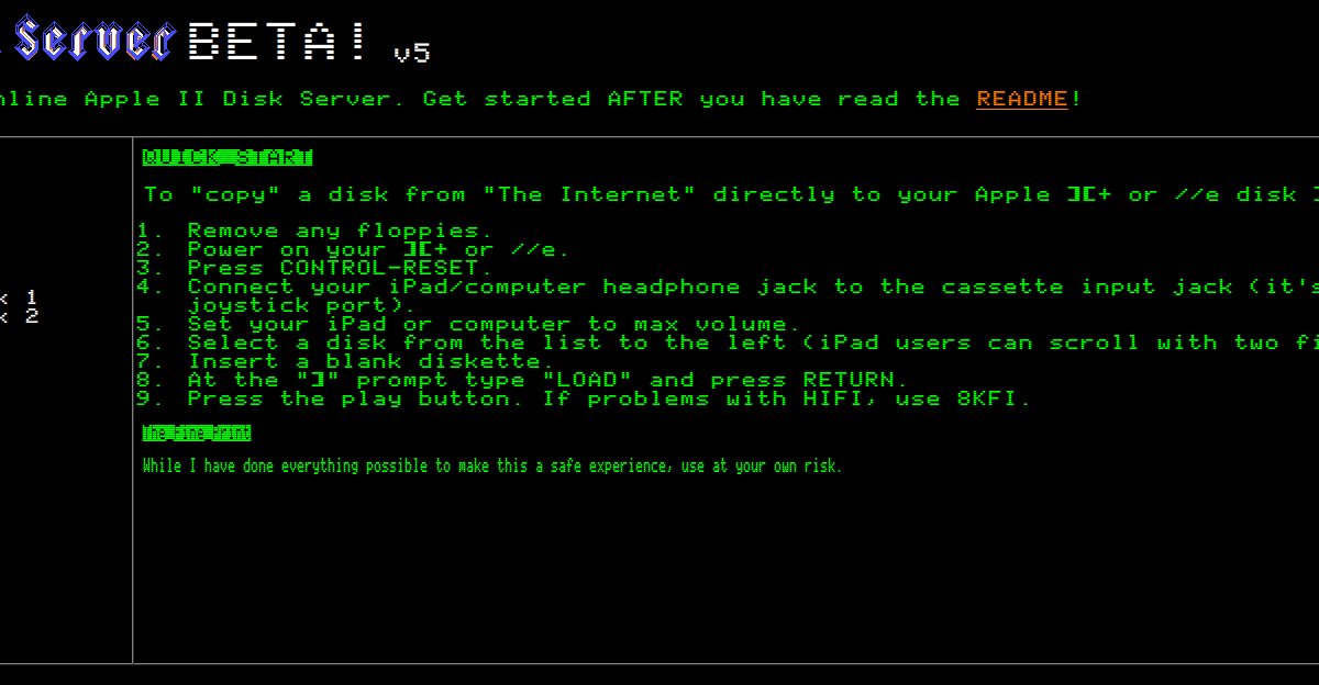 Apple Disk Server BETA v5