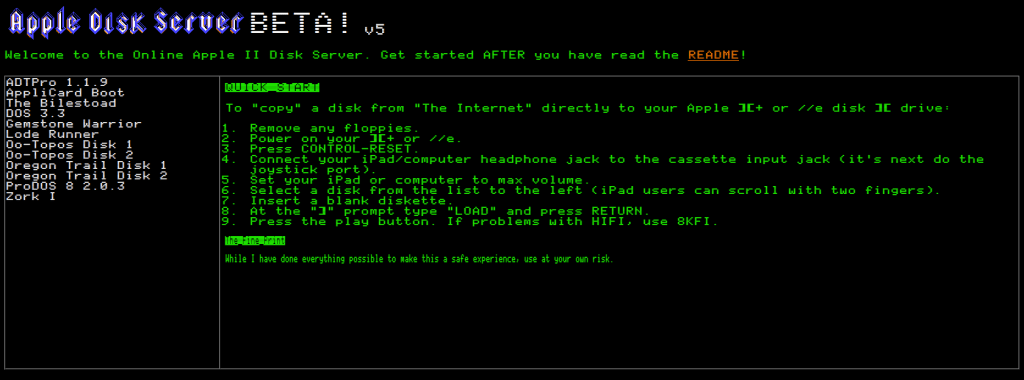 Apple Disk Server BETA v5