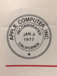 Apple badge from 1977