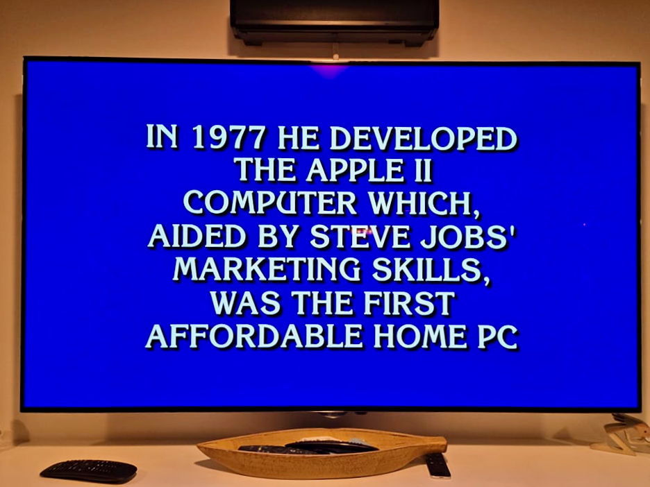 In 1977 he developed the Apple II computer which, aided by Steve Jobs' marketing skills, was the first affordable home PC